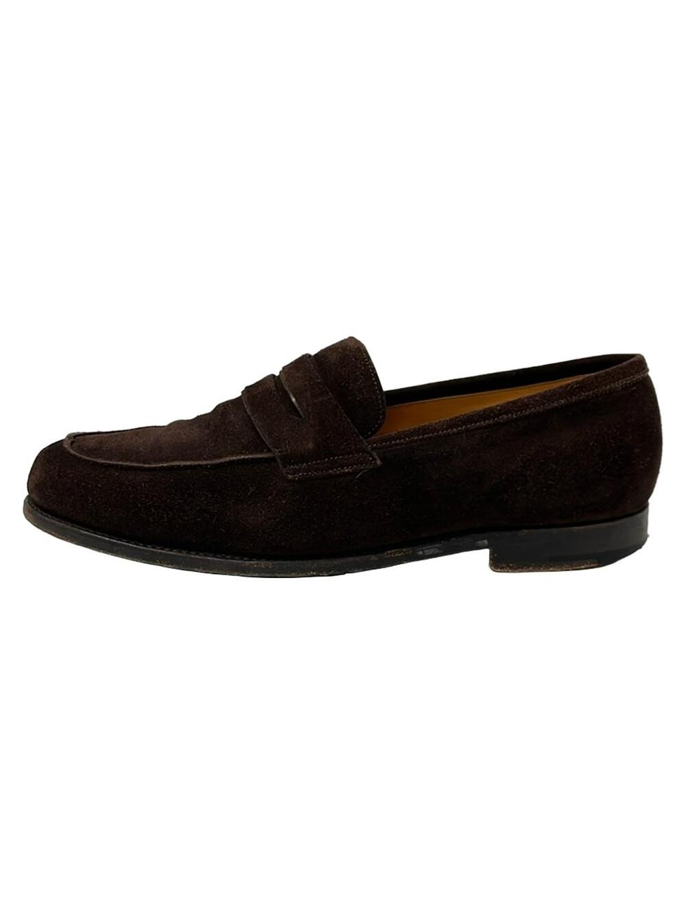Johnlobb Dark Brown Suede Men's Shoes #364159J75B